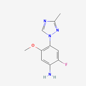 2-fluoro-5-methoxy-4-(3-methyl-1H-1,2,4-triazol-1-yl)aniline