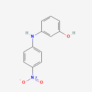 molecular formula C12H10N2O3 B8323626 3-(4-Nitroanilino)phenol 