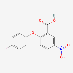 molecular formula C13H8FNO5 B8323630 2-(4-Fluorophenoxy)-5-nitrobenzoic acid 