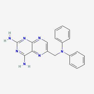 molecular formula C19H17N7 B8323646 6-[(N-phenylanilino)methyl]pteridine-2,4-diamine 