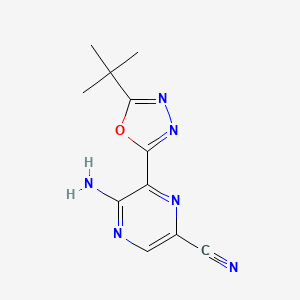 5-Amino-6-(5-tert-butyl-1,3,4-oxadiazol-2-yl)pyrazine-2-carbonitrile