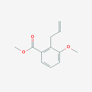 molecular formula C12H14O3 B8323733 Methyl 2-allyl-3-methoxybenzoate 
