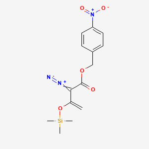 molecular formula C14H17N3O5Si B8323962 p-Nitrobenzyl 2-diazo-3-(trimethylsilyloxy)-3-butenoate 