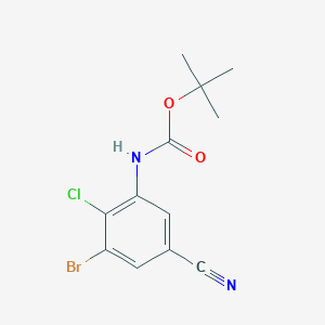 Tert-butyl (3-bromo-2-chloro-5-cyanophenyl)carbamate