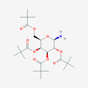 molecular formula C26H45NO9 B008324 2,3,4,6-Tetra-O-pivaloyl-beta-D-galactopyranosylamine CAS No. 108342-87-6