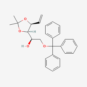 molecular formula C28H30O4 B8324027 D-ribo-Hex-1-enitol, 1,2-dideoxy-3,4-O-(1-methylethylidene)-6-O-(triphenylmethyl)- 
