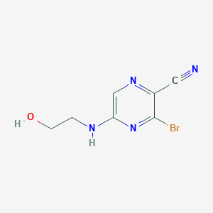B8324031 3-Bromo-5-(2-hydroxy-ethylamino)-pyrazine-2-carbonitrile CAS No. 440124-26-5