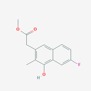 (6-Fluoro-4-hydroxy-3-methyl-naphthalen-2-yl)-acetic acid methyl ester