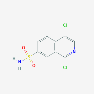 molecular formula C9H6Cl2N2O2S B8324154 1,4-Dichloro-7-sulphamoylisoquinoline 