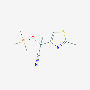 2-(2-Methyl-1,3-thiazol-4-yl)-2-[(trimethylsilyl)oxy]acetonitrile