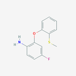 4-Fluoro-2-(2-methylsulfanylphenoxy)aniline