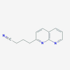 molecular formula C12H11N3 B8324664 4-(1,8-Naphthyridin-2-yl)butanenitrile 