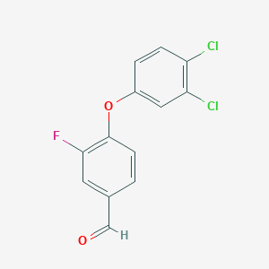 molecular formula C13H7Cl2FO2 B8324705 4-(3,4-Dichlorophenoxy)-3-fluorobenzaldehyde 
