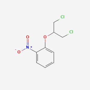 molecular formula C9H9Cl2NO3 B8324716 1-(2-Chloro-1-chloromethyl-ethoxy)-2-nitro-benzene 
