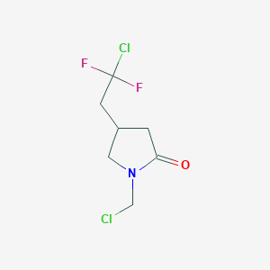 molecular formula C7H9Cl2F2NO B8324747 4-(2-Chloro-2,2-difluoroethyl)-1-(chloromethyl)pyrrolidin-2-one 