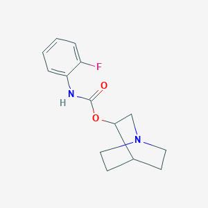 molecular formula C14H17FN2O2 B8324765 1-azabicyclo[2.2.2]oct-3-yl N-(2-fluorophenyl)carbamate 