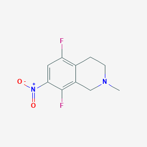 molecular formula C10H10F2N2O2 B8324770 2-Methyl-5,8-difluoro-7-nitro-1,2,3,4-tetrahydro-isoquinoline 