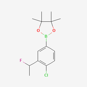 2-[4-Chloro-3-(1-fluoroethyl)phenyl]-4,4,5,5-tetramethyl-1,3,2-dioxaborolane