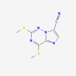 2,4-Bis(methylthio)imidazo[2,1-f][1,2,4]triazine-7-carbonitrile