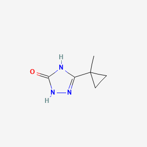 molecular formula C6H9N3O B8324910 3-(1-methylcyclopropyl)-1H-1,2,4-triazol-5(4H)-one 