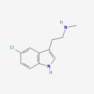 molecular formula C11H13ClN2 B8324943 5-Chloro-N-methyl-1H-indole-3-ethanamine 