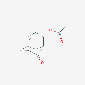 molecular formula C12H16O3 B8324980 4-Acetoxyadamantanone 