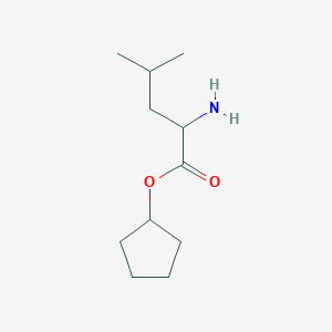 molecular formula C11H21NO2 B8324988 Cyclopentyl 2-amino-4-methylpentanoate 