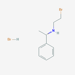 molecular formula C10H15Br2N B008325 (1S)-N-(2-bromoethyl)-1-phenylethanamine;hydrobromide CAS No. 100596-36-9