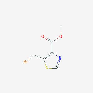 molecular formula C6H6BrNO2S B8325121 Methyl 5-(bromomethyl)thiazole-4-carboxylate 