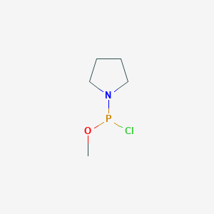 molecular formula C5H11ClNOP B8325205 Chloro(methoxy)pyrrolidinophosphine CAS No. 86030-44-6
