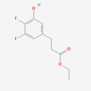 molecular formula C11H12F2O3 B8325409 Ethyl 3-(3,4-difluoro-5-hydroxyphenyl)propanoate 