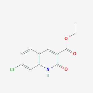 molecular formula C12H10ClNO3 B8325456 Ethyl 7-chloro-2-oxo-1,2-dihydroquinoline-3-carboxylate 