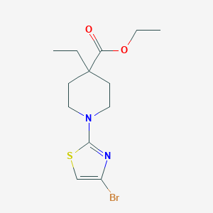 Ethyl 1-(4-bromothiazol-2-yl)-4-ethyl-piperidine-4-carboxylate