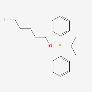 molecular formula C21H29IOSi B8325886 tert-Butyl(5-iodopentyloxy)diphenylsilane CAS No. 164025-54-1