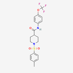 1-(Toluene-4-sulfonyl)-piperidine-4-carboxylic acid (4-trifluoromethoxy-phenyl)-amide