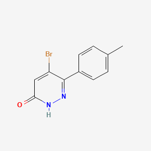 molecular formula C11H9BrN2O B8326058 5-bromo-6-p-tolylpyridazin-3(2H)-one 