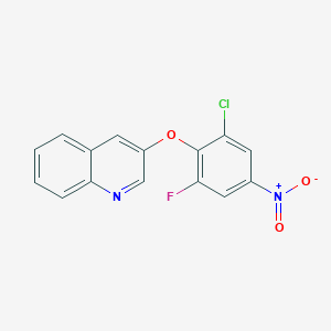 3-Chloro-5-fluoro-4-(quinolin-3-yloxy)nitrobenzene