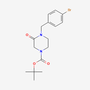 molecular formula C16H21BrN2O3 B8326308 tert-Butyl 4-(4-bromobenzyl)-3-oxopiperazine-1-carboxylate CAS No. 1301198-47-9
