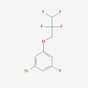 molecular formula C9H6BrF5O B8326314 Benzene, 1-bromo-3-fluoro-5-(2,2,3,3-tetrafluoropropoxy)- 