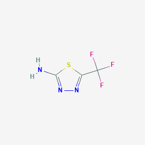 molecular formula C3H2F3N3S B083265 2-氨基-5-三氟甲基-1,3,4-噻二唑 CAS No. 10444-89-0