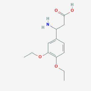 molecular formula C13H19NO4 B8326652 3-Amino-3-(3,4-diethoxyphenyl)propionic acid 