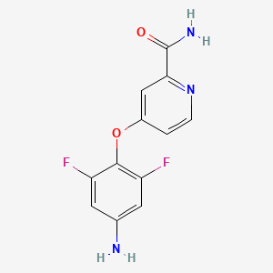 molecular formula C12H9F2N3O2 B8326661 4-(4-Amino-2,6-difluorophenoxy)picolinamide 