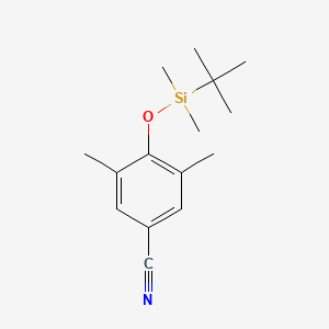 molecular formula C15H23NOSi B8326669 4-(Tert-butyldimethylsilanyloxy)-3,5-dimethylbenzonitrile 