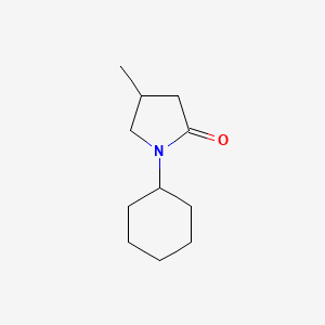 molecular formula C11H19NO B8326686 1-Cyclohexyl-4-methyl-pyrrolidin-2-one 