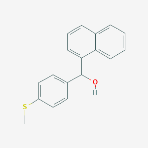 molecular formula C18H16OS B8326702 (4-Methylthiophenyl)-naphth-1-yl-carbinol 