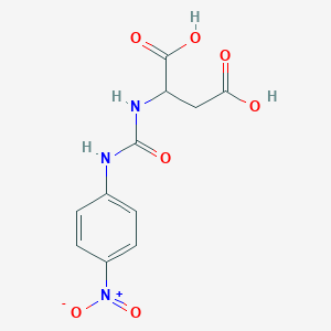 molecular formula C11H11N3O7 B8326719 2-[(4-Nitrophenyl)carbamoylamino]butanedioic acid 