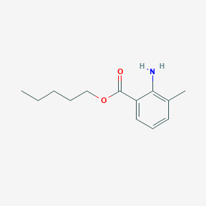 molecular formula C13H19NO2 B8326756 Pentyl 2-amino-3-methylbenzoate 