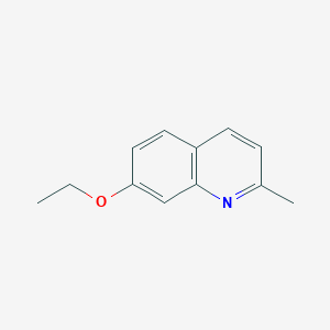 molecular formula C12H13NO B8326758 7-Ethoxy-2-methylquinoline 