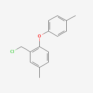 molecular formula C15H15ClO B8326773 3-Chloromethyl-4-(4-methyl-phenoxy)-toluene 