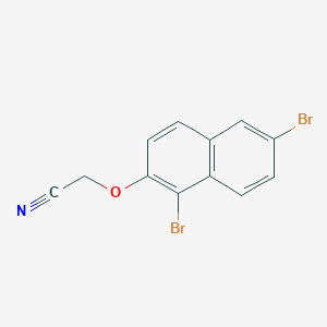 molecular formula C12H7Br2NO B8326823 1,6-Dibromo-2-(cyanomethoxy)naphthalene 